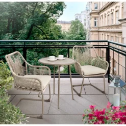 Balkonmöbelset 'Felicitas' Stahl beige 3-teilig
