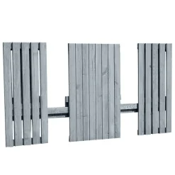 Balkonmöbelset Holz grau 3-teilig