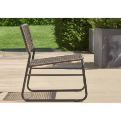 Balkonmöbelset 'Nele' Stahl/Kunststoffrattan schwarz 3-teilig