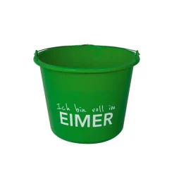 Baueimer 'Ich bin voll im Eimer' 12 l grün