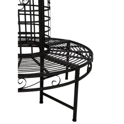 Baumbank 'Picadilli' 4-Sitzer Stahl schwarz 121 x 112 x Ø121 cm