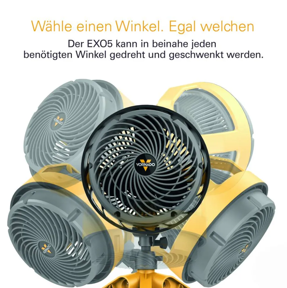 Baustellenventilator 'EXO 5' schwarz/gelb