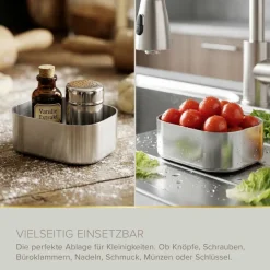 Becherhalter 'Soulution' nickelfarben eckig