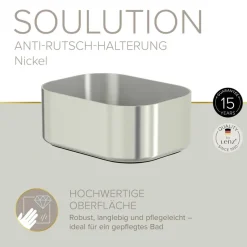 Becherhalter 'Soulution' nickelfarben eckig