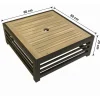 Beistelltisch 'Carina' Stahl/Holz 60 x 25 x 60 cm