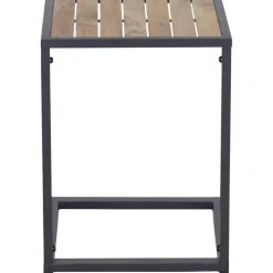Beistelltisch 'Vinto' Aluminium/Teakholz 41 x 55 x 50 cm