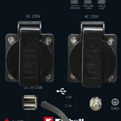 Benzin-/Gas-Stromerzeuger 'TE-IG 1900 DF' 1900 W
