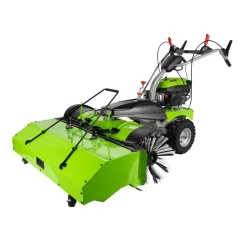 Benzin-Kehrmaschine 'ZI-KM1000' grün/schwarz 3,6 kW inklusive Schneeschild