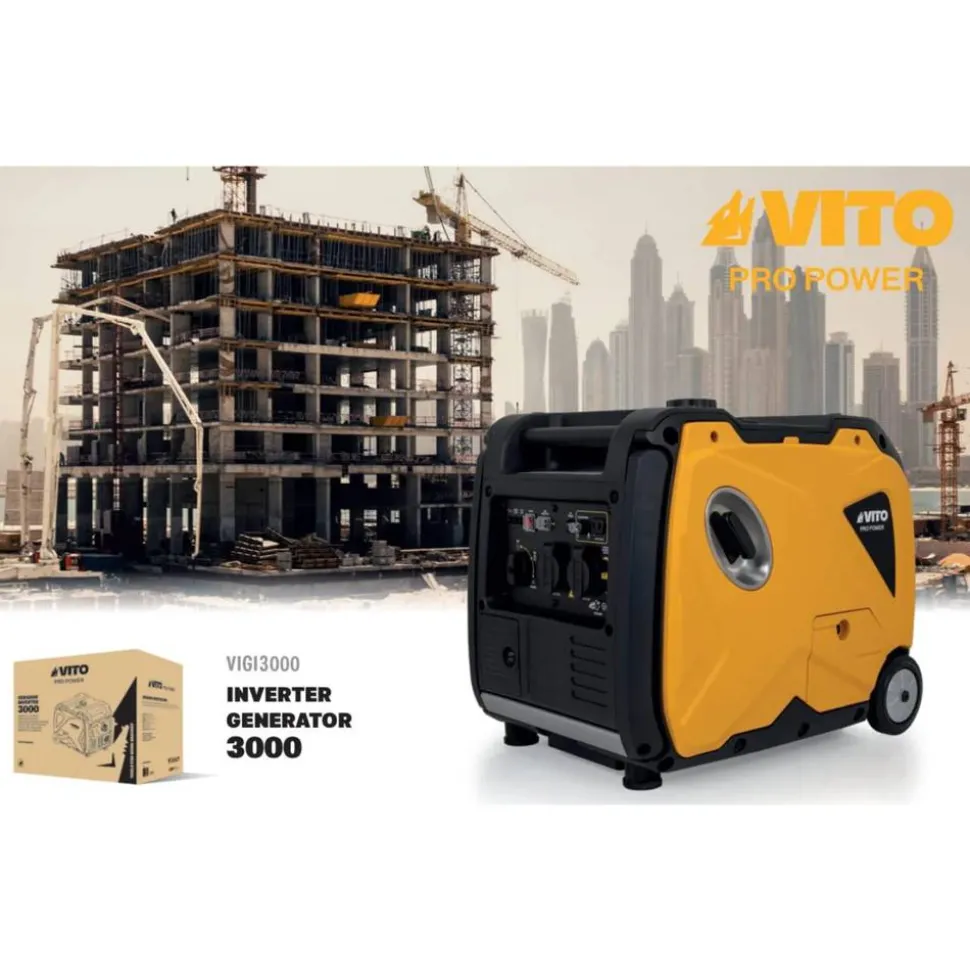 Benzin-Stromerzeuger 'Pro Power VIGI3000' 3,2 kW 4-Takt-Motor