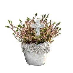 Bepflanzte Grabschale Kunststoff 20 cm Topf