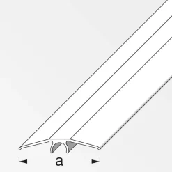 Übergangsprofil 'clipstech®' Aluminium schwarz 1000 x 46 mm