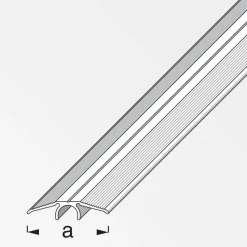 Übergangsprofil ''clipstech®' Aluminium titanfarben 2000 x 33 mm