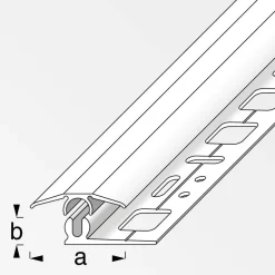 Übergangsprofil 'clipstech®-mini'Aluminium schwarz 1000 x 25 mm