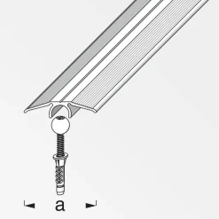 Übergangsprofil 'clipstech®-vario' Aluminium silber 900 x 33 mm