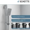 Überkopfbrause-Set 'Ocean' mit integrierter Thermostat-Duscharmatur chrom, anthrazit