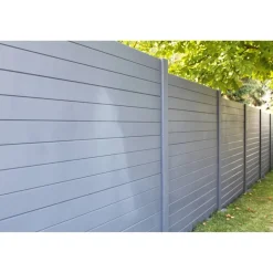 Betonzaunplatte 'Klassik Prestige' betongrau 3,5 x 26 x 184 cm