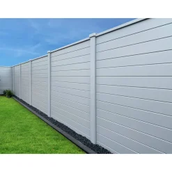 Betonzaunplatte 'Klassik Prestige' betongrau 3,5 x 26 x 184 cm