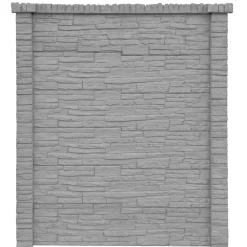 Betonzaunplatte 'Mediterran Nostalgie' Beton/Stahl grau 144 x 30 x 4 cm