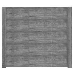 Betonzaunplatte 'Standard Flecht' 200 x 38,5 x 3,5 cm grau
