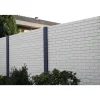 Betonzaunplatte 'Standard Stein Glatt' 200 x 38,5 x 3,5 cm grau