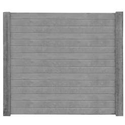 Betonzaunplatte 'Standard Prestige' glatt 200 x 38,5 x 3,5 cm grau