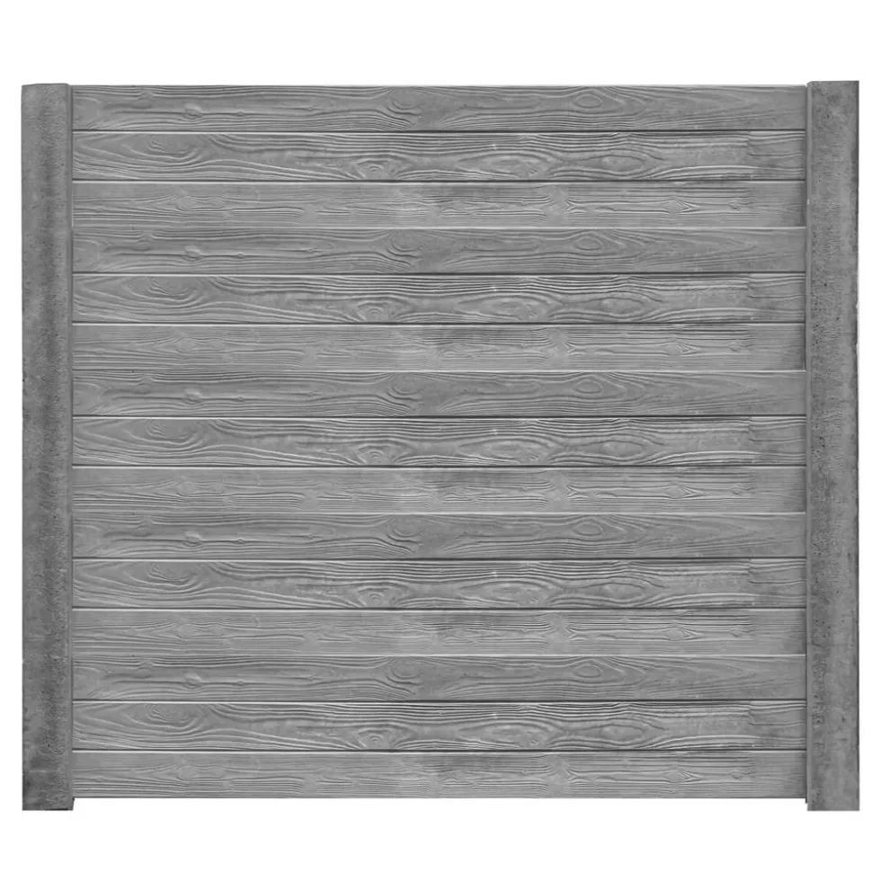 Betonzaunplatte 'Standard Prestige' 200 x 38,5 x 3,5 cm grau