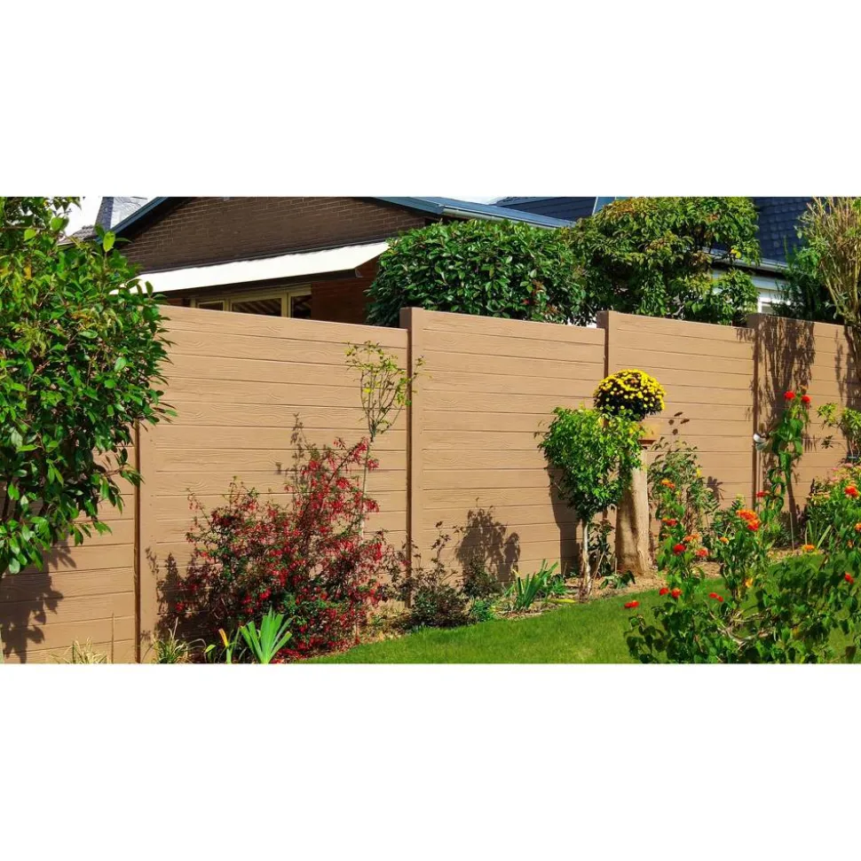 Betonzaunplatte 'Standard Prestige' 200 x 38,5 x 3,5 cm grau