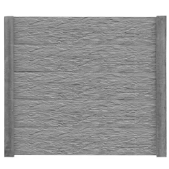 Betonzaunplatte 'Standard Nevada' 200 x 38,5 x 3,5 cm grau