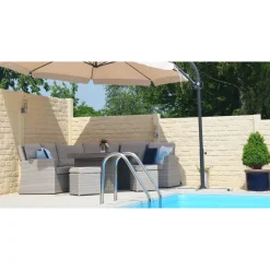 Betonzaunplatte 'Standard Romania' 200 x 38,5 x 3,5 cm grau