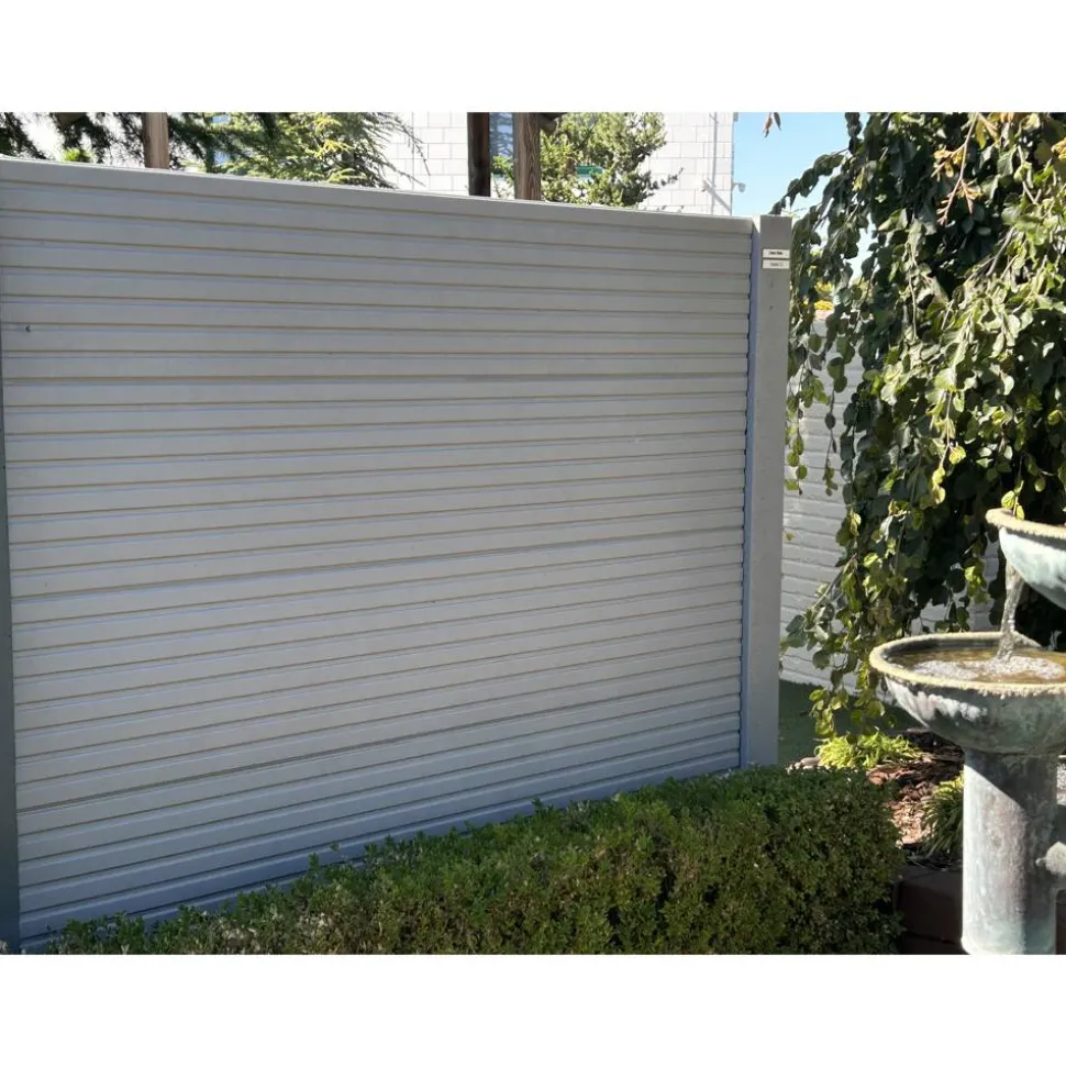 Betonzaunplatte 'Standard Linear' 200 x 38,5 x 3,5 cm grau