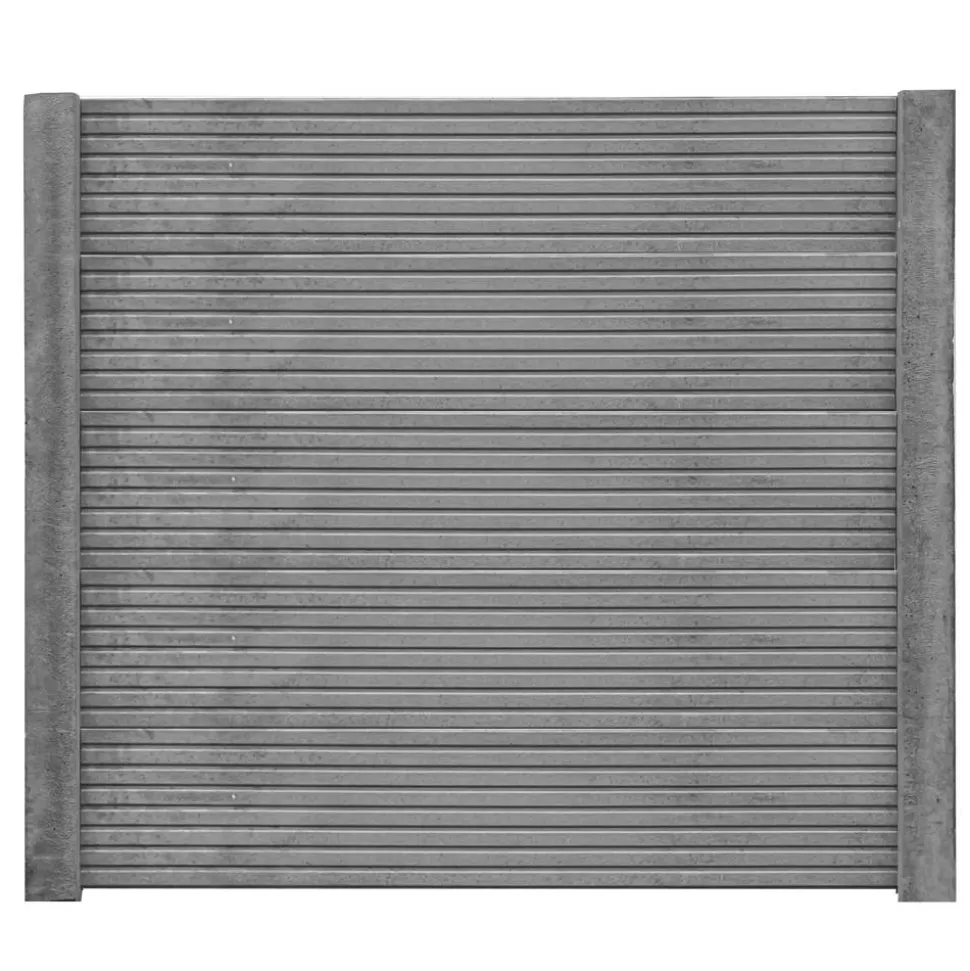 Betonzaunplatte 'Standard Linear' 200 x 38,5 x 3,5 cm grau