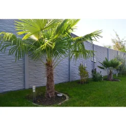 Betonzaunplatte 'Standard Murano' 200 x 38,5 x 3,5 cm grau