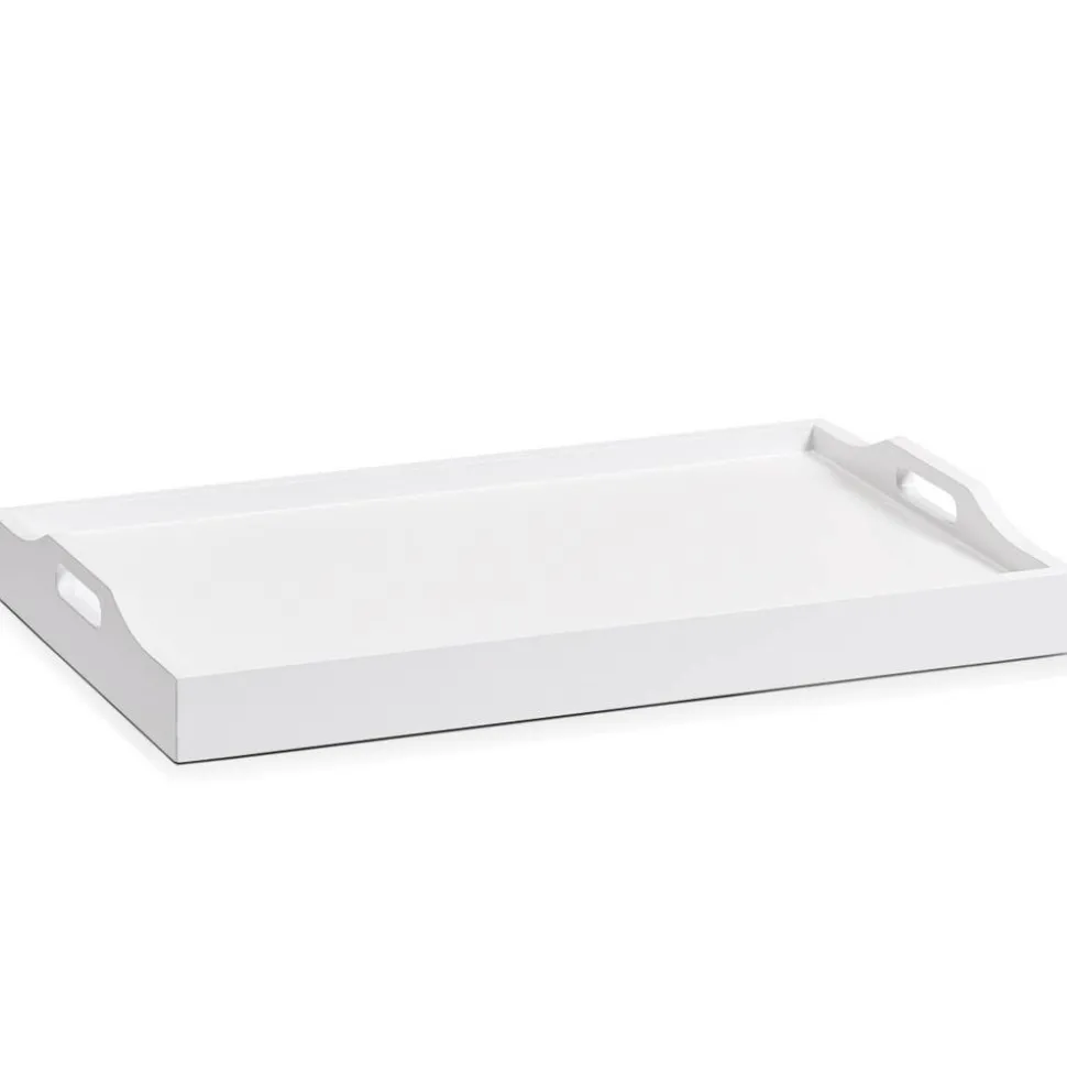 Bett-Tablett weiß 56,5 x 27 x 35,5 cm