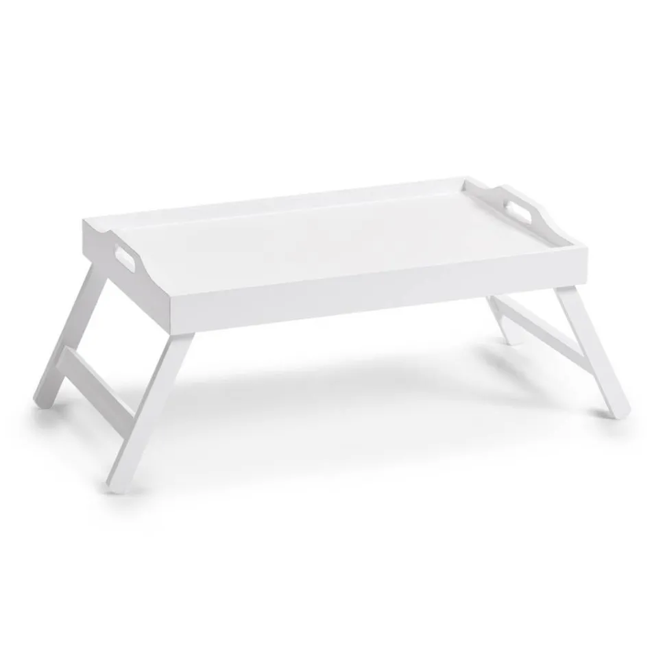 Bett-Tablett weiß 56,5 x 27 x 35,5 cm