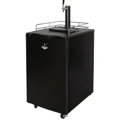 Bierkühler mit Zapfanlage schwarz 57,5 x 88 x 70 cm