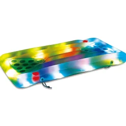 Bierpong Luftmatratze 'Aqua Glow' blau mit LED-Funktion 160 x 84 x 19 cm