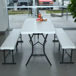 Bierzeltgarnitur klappbar Stahl/Kunststoff 3-teilig
