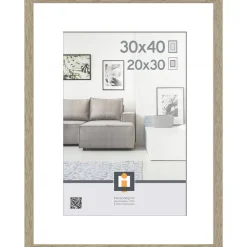 Bilderrahmen 'Madrid' Kunststoff vintage eichefarben 30 x 40 cm