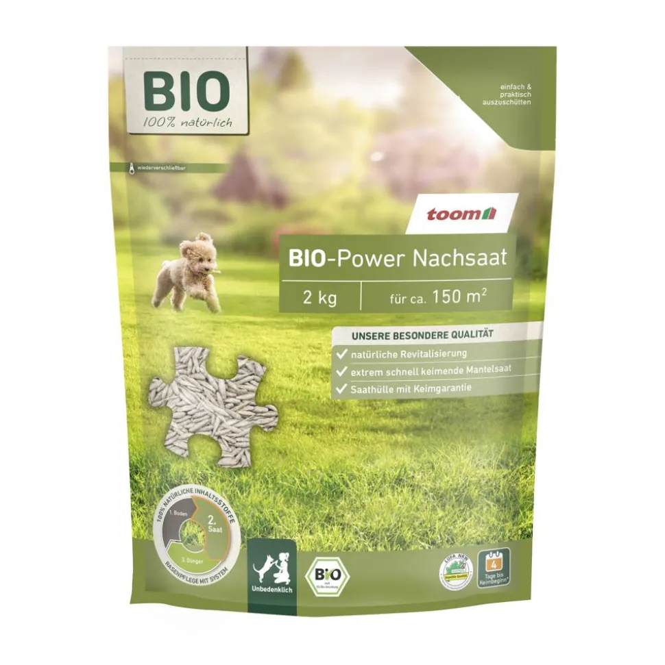 Bio-Rasen-Nachsaat 'Power' für 150 m²