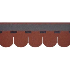 Bitumen-Biberschindeln rot 33,3 x 100 cm