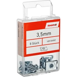 Blechmuttern 3,5 mm Stahl 8 Stück