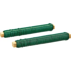 Blumendraht grün lackiert 2 Spulen