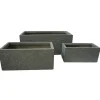 Blumenkasten 'Bosavi' Fibreclay grau 44 x 22 x 20 cm