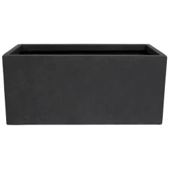 Blumenkasten 'Undara' Polyfibre Steinoptik dunkelgrau 50 x 21 x 21 cm