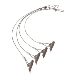 Bodenanker silber Aluminium 107 cm 4 Stück