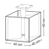 Bodenanker Stahl silbern 16 x 16 x 45 cm