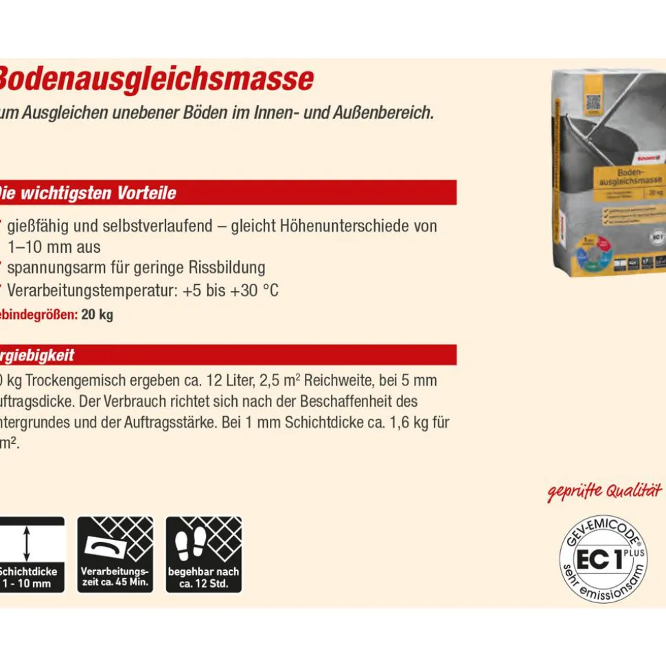 Bodenausgleichsmasse 20 kg