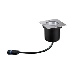 Bodeneinbauleuchte 'Plug & Shine Floor' 10 x 10 cm silbern