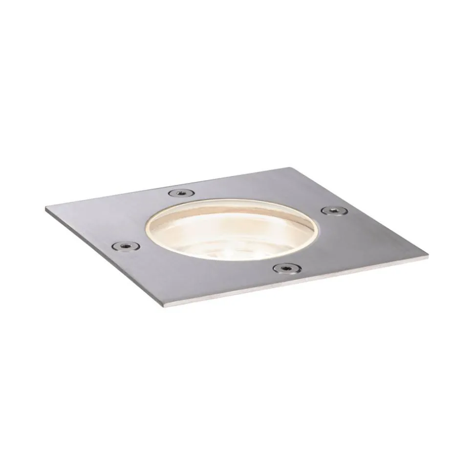 Bodeneinbauleuchte 'Plug & Shine Floor' 10 x 10 cm silbern