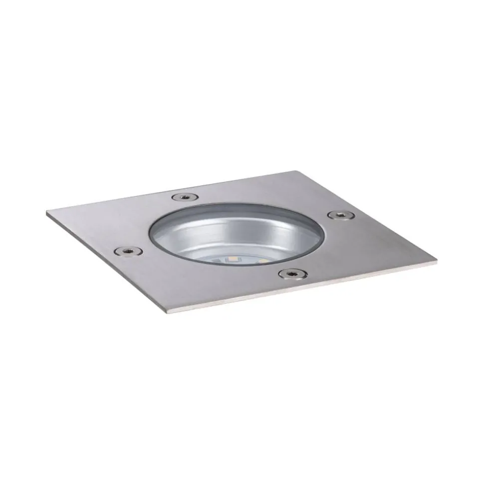 Bodeneinbauleuchte 'Plug & Shine Floor' 10 x 10 cm silbern